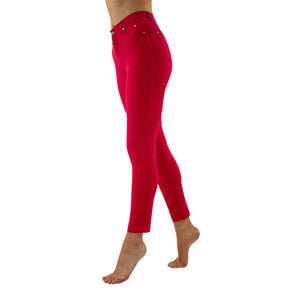 Marble High Waisted 7/8th Jeans Red