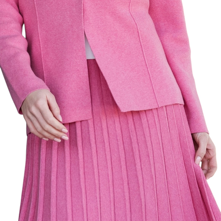 Marble Knitted Blazer Pink