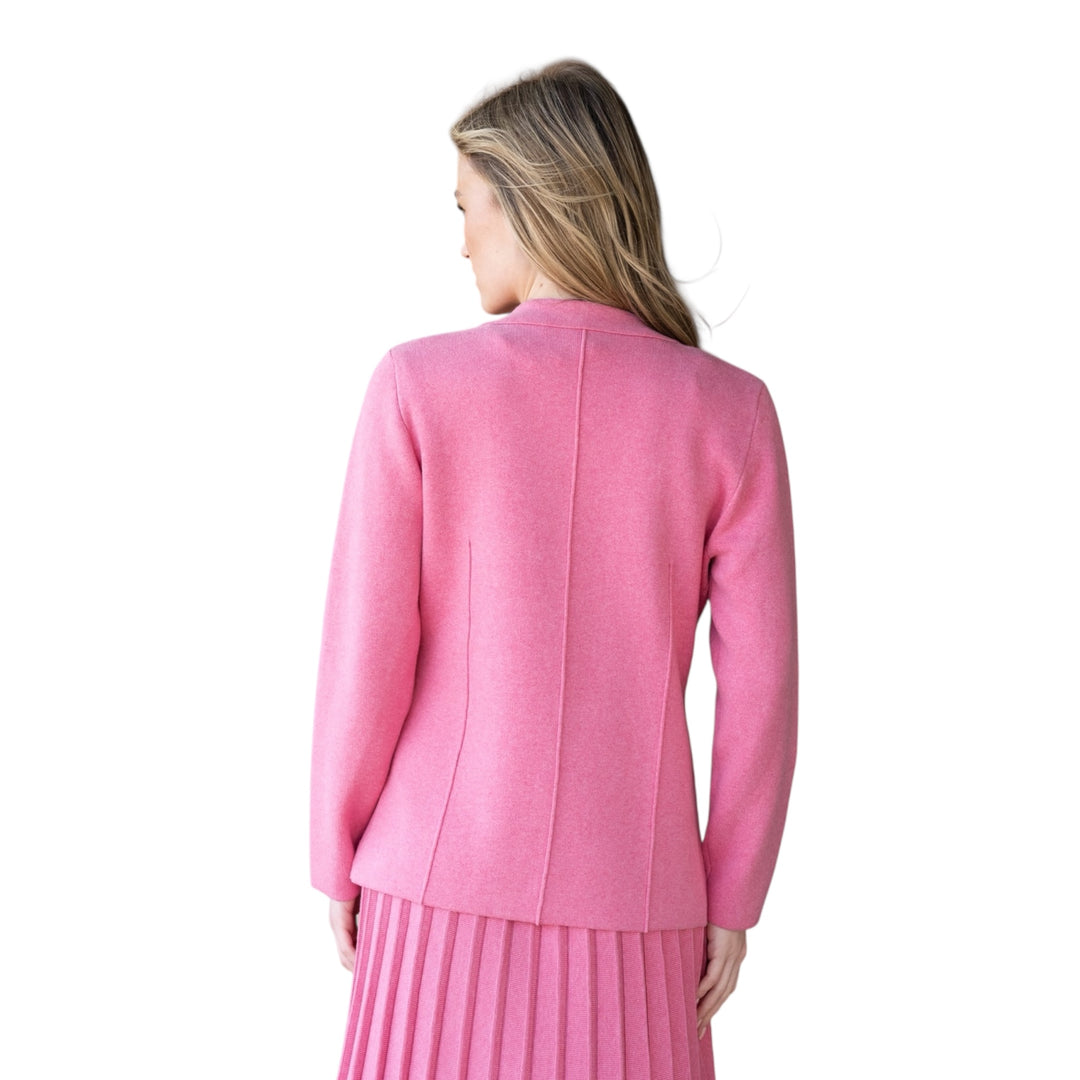 Marble Knitted Blazer Pink