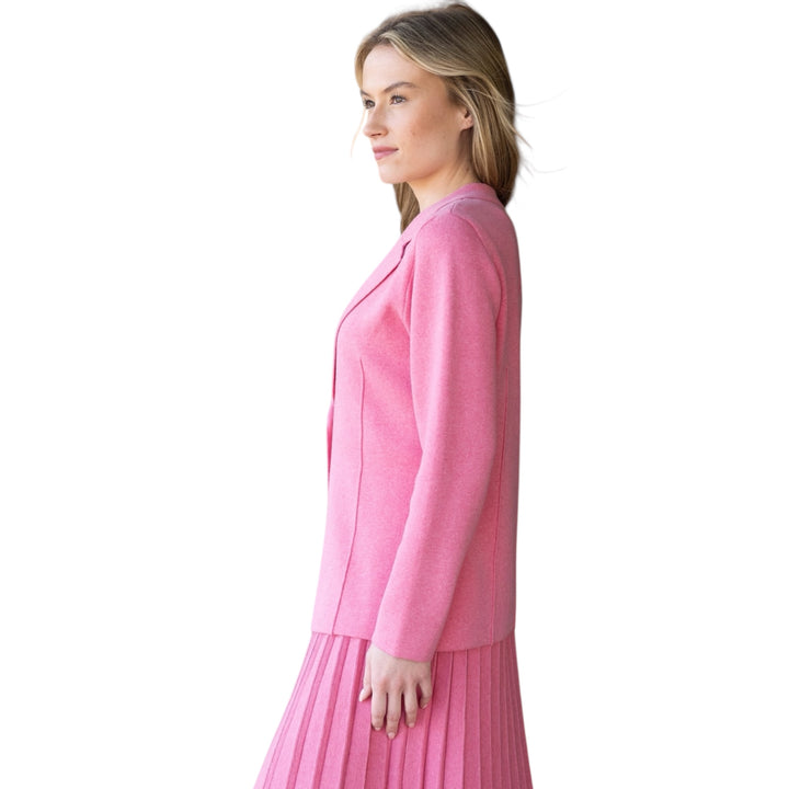 Marble Knitted Blazer Pink