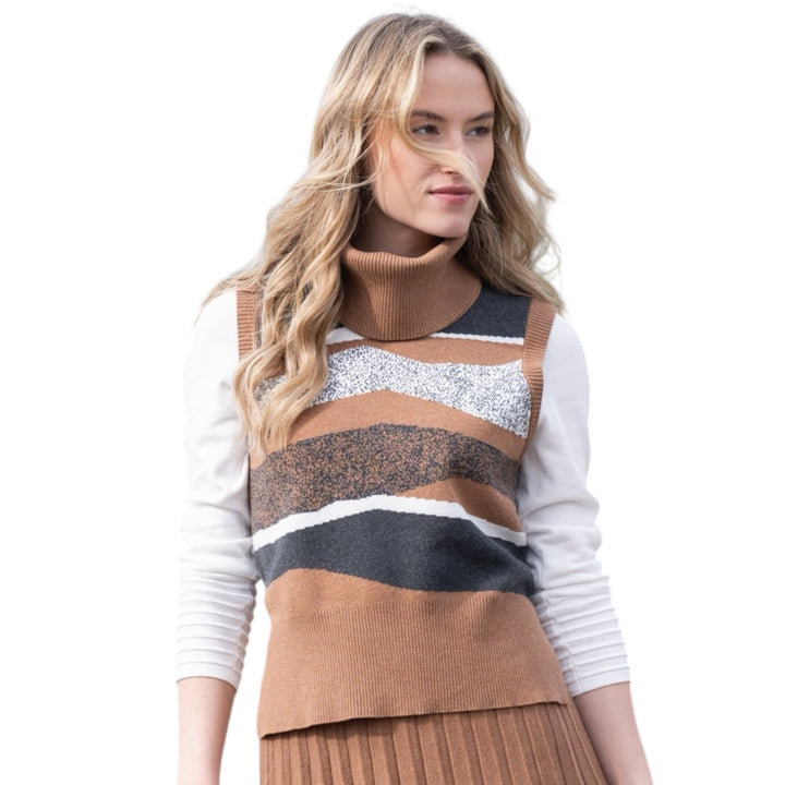 Marble Knitted Tank Top Tobacco