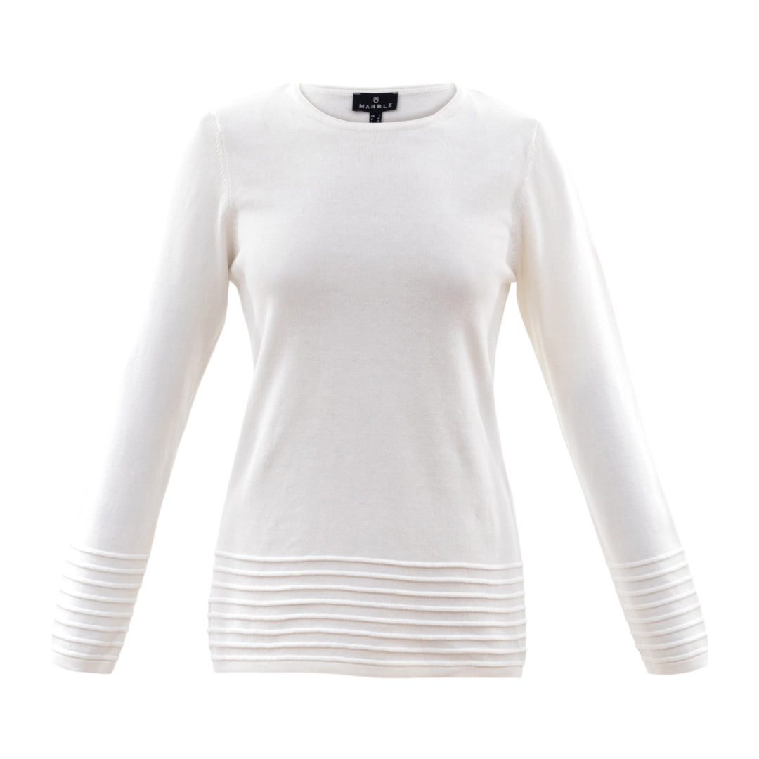 Marble-Round-Neck-Sweater-White-Product-Image-Front-View