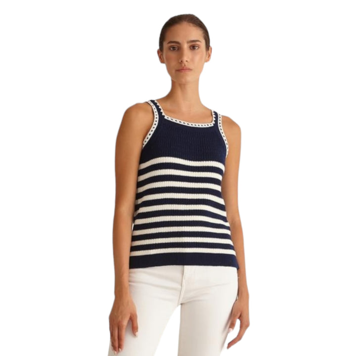 Marina-V-Striped-Tank-Top-Navy-Model-Shot