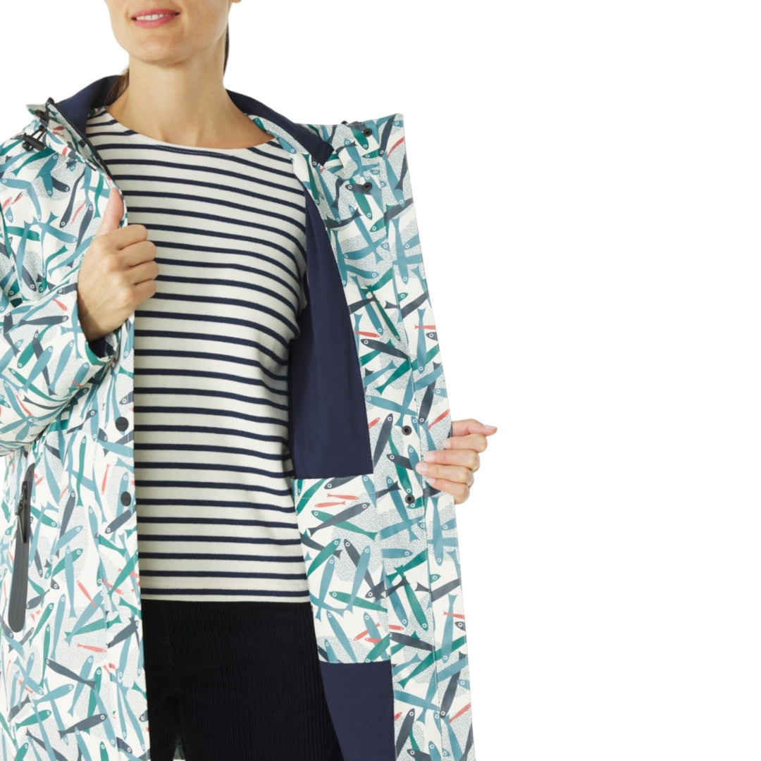 Mousqueton Gloany Rain Coat Fish Print