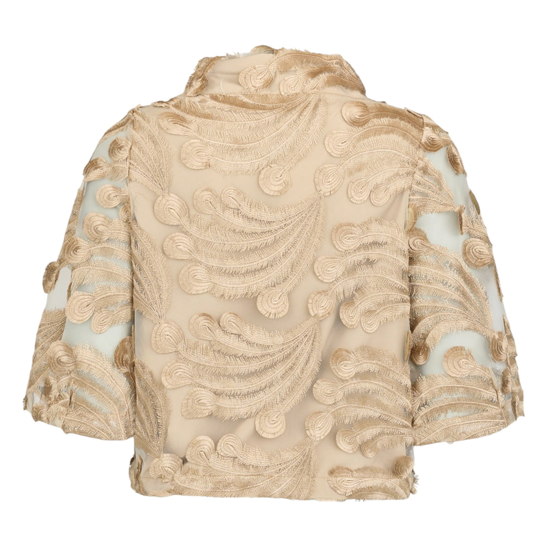 Noen Appplique Blouse Camel