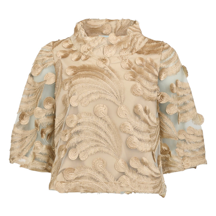 Noen Appplique Blouse Camel