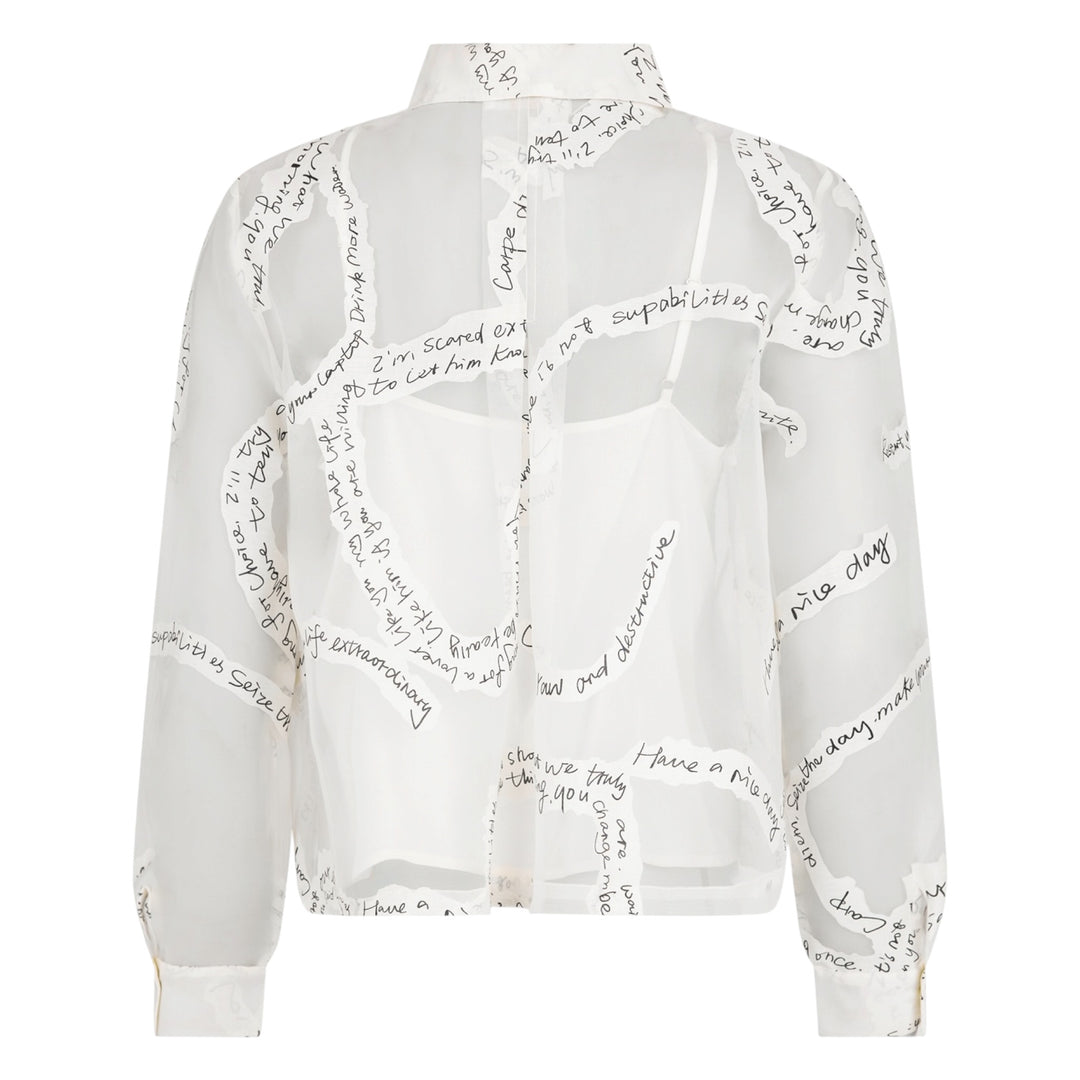 Noen Sheer Printed Shirt Cream