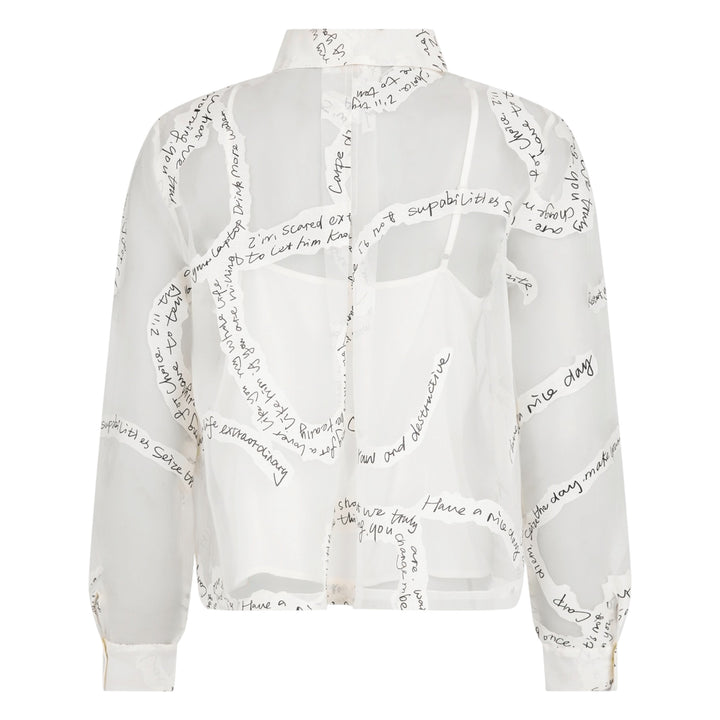 Noen Sheer Printed Shirt Cream