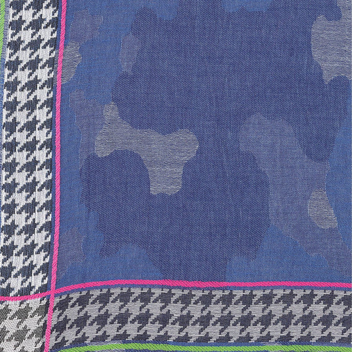 Ombre London Camo Printed Scarf Blue and Green