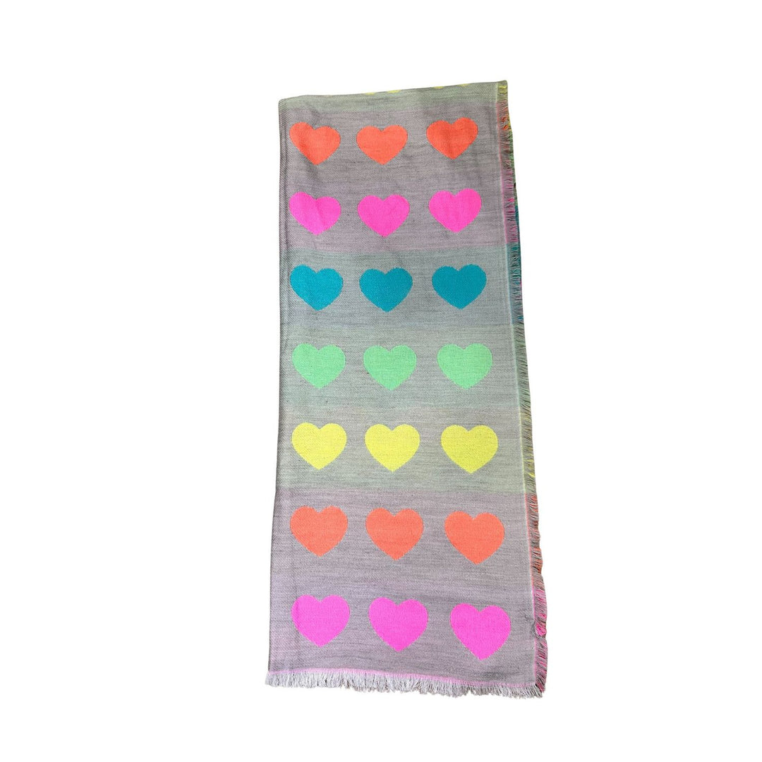 Ombre London Multicolour Love Heart Scarf
