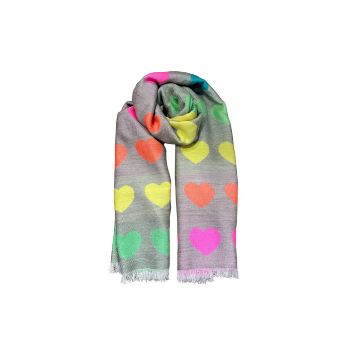 Ombre London Multicolour Love Heart Scarf