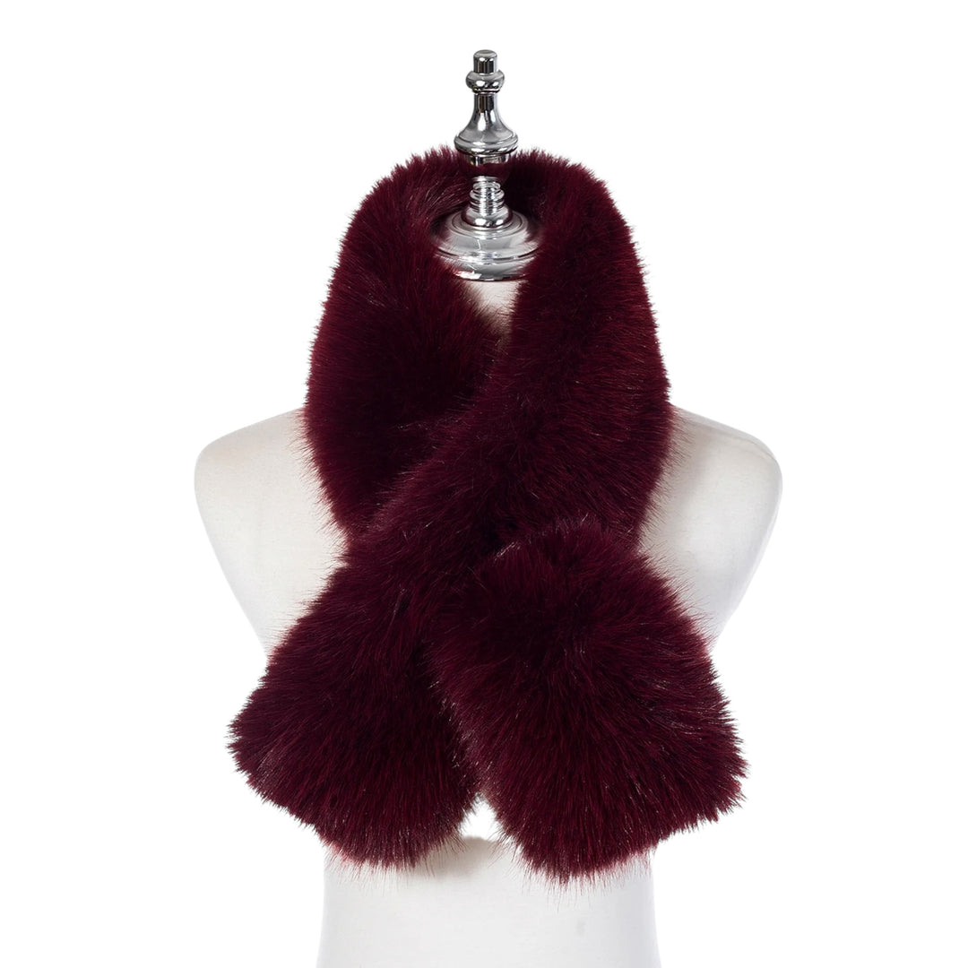 Park Lane Faux Fur Scarf Cherry