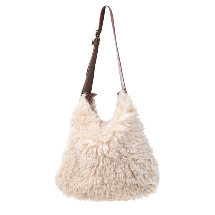 Park Lane Faux Fur Slouch Bag Whipped Cream