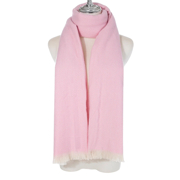 Park Lane Herringbone Scarf Baby Pink