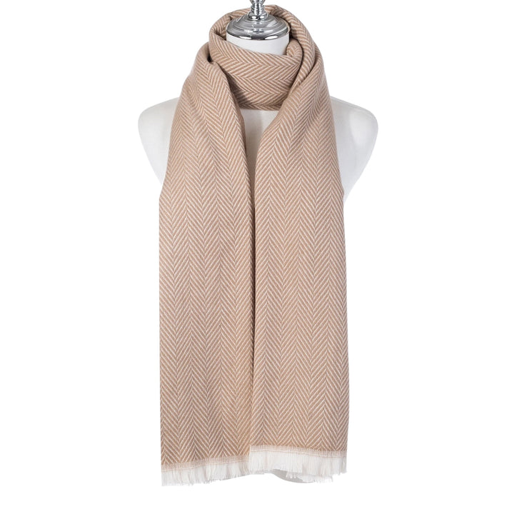 Park Lane Herringbone Scarf Cappuccino