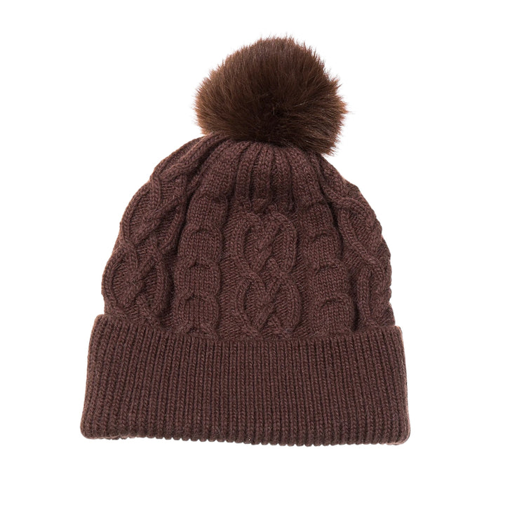 Park Lane Pompom Hat Cocoa