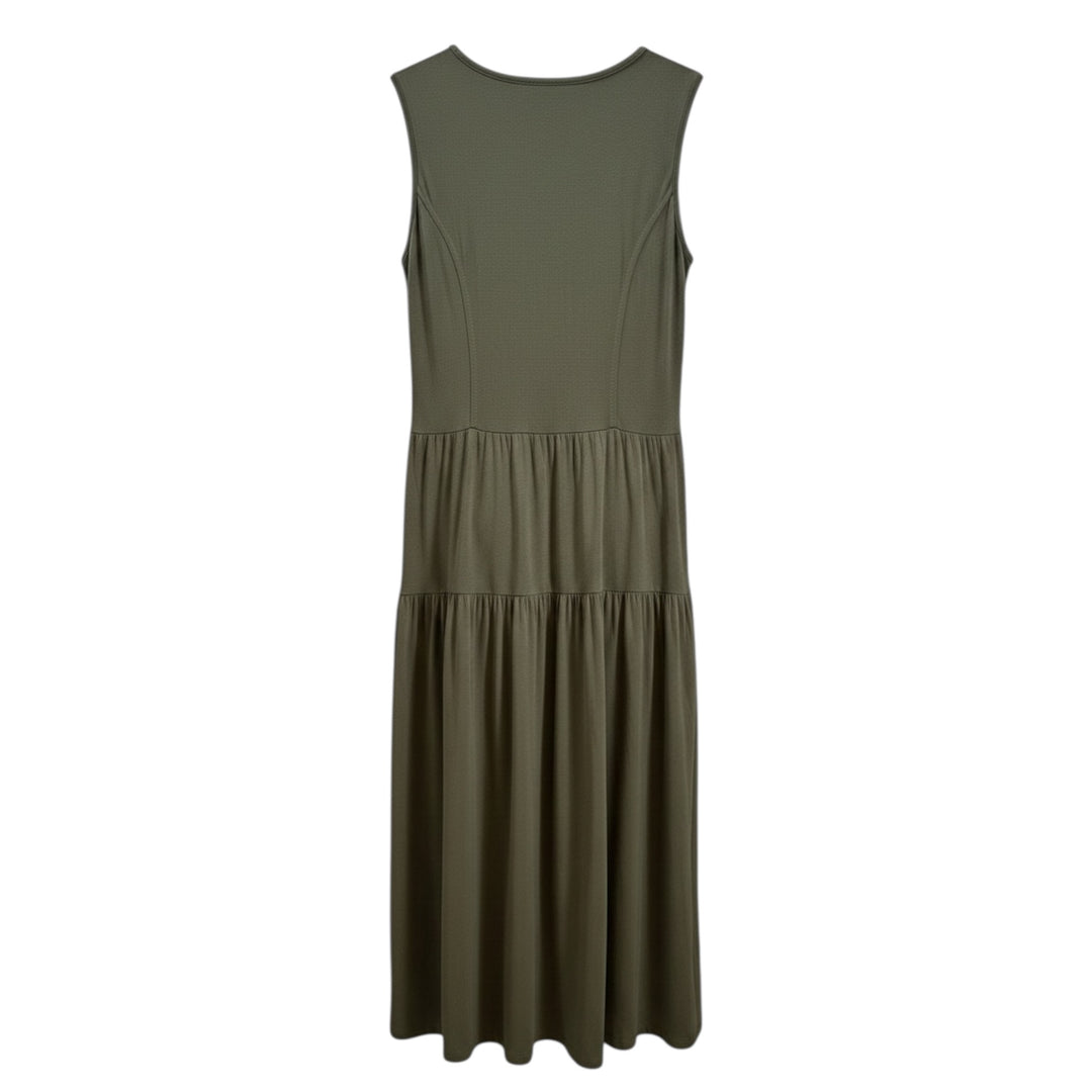 Maloka Luisiane Stretch Tiered Dress Khaki