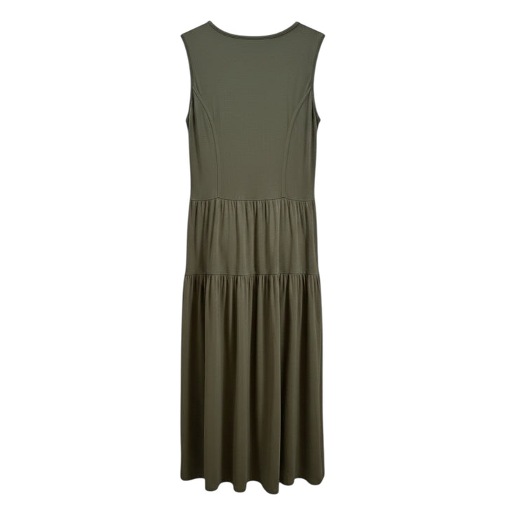Maloka Luisiane Stretch Tiered Dress Khaki