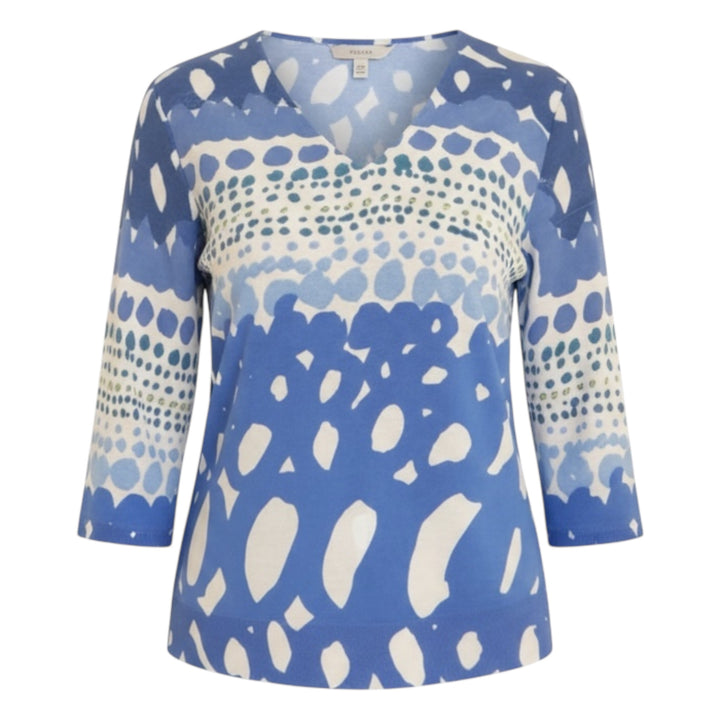 Pomodoro Circle Printed Sweater Blue