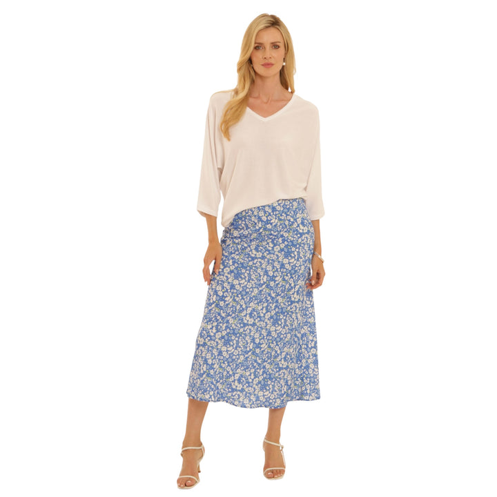 Pomodoro Ditsy Print Skirt Blue