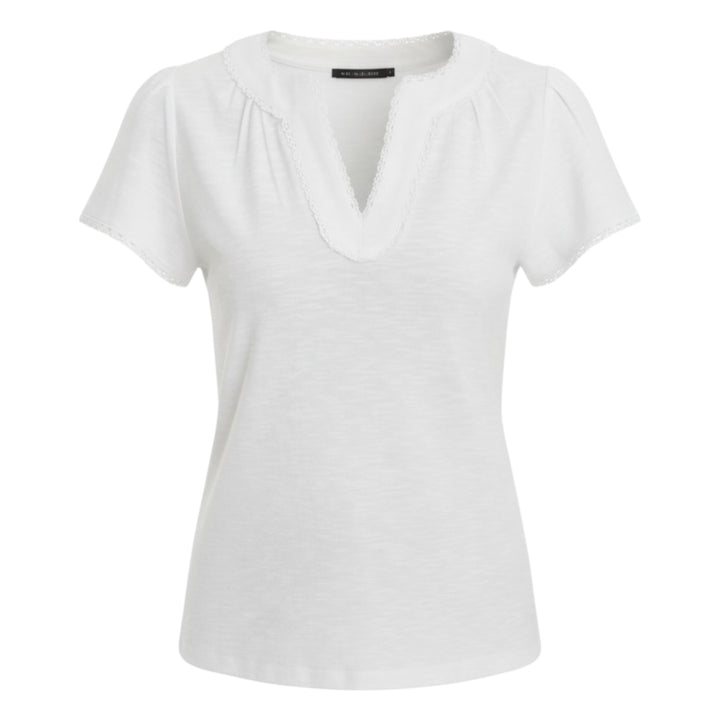 Pomodoro Notch Neck T-Shirt White