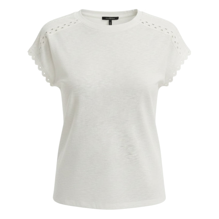 Pomodoro Ric Rac Trim T-Shirt Cream