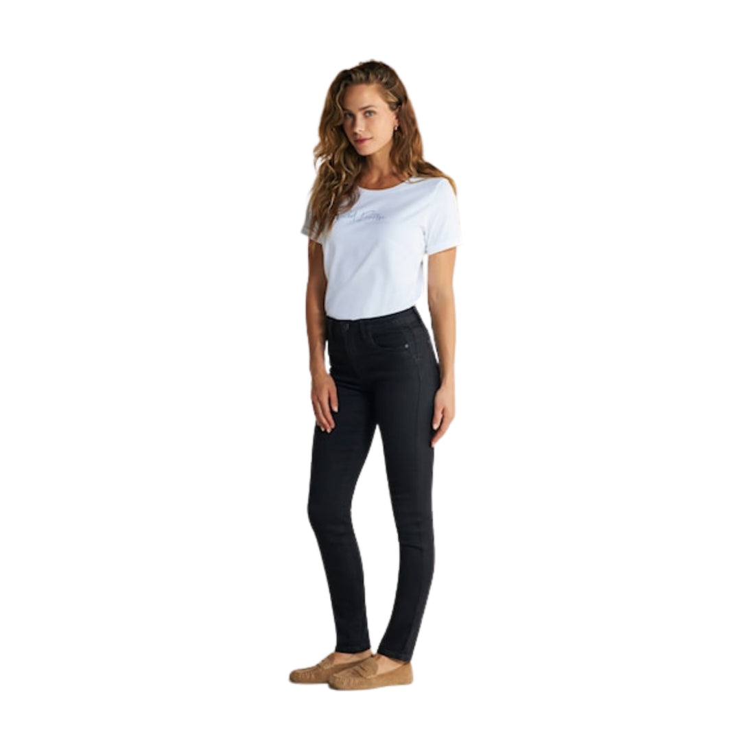Red Button Jimmy Slim Leg Jean Black