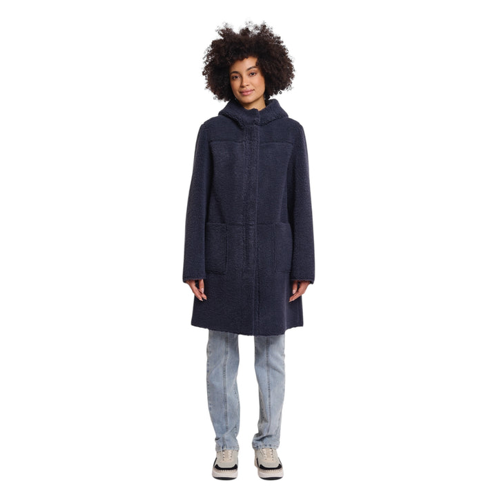 Rino & Pelle Alina Long Reversible Coat Night Grey