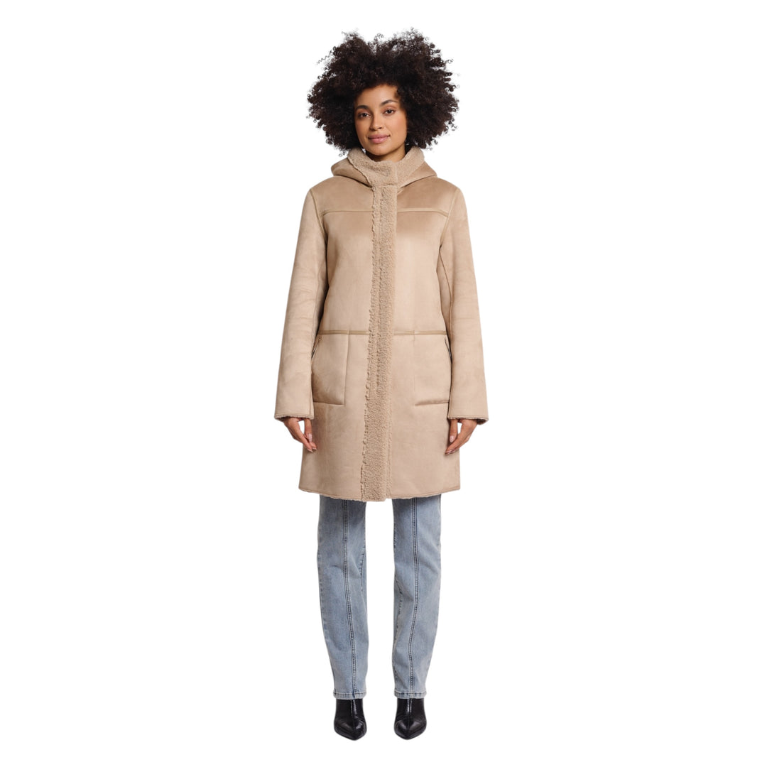 Rino & Pelle Alina Long Reversible Coat Oat