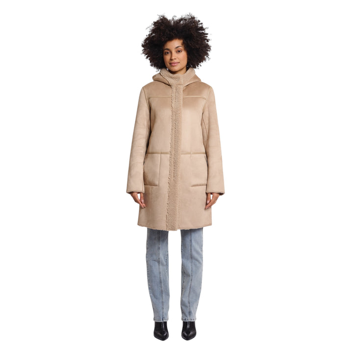 Rino & Pelle Alina Long Reversible Coat Oat