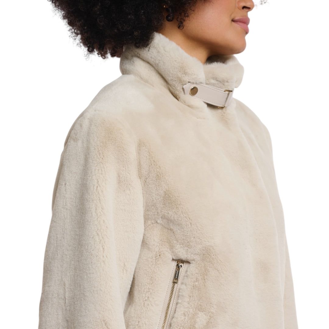 Rino & Pelle Ambra Short Faux Fur Jacket Birch