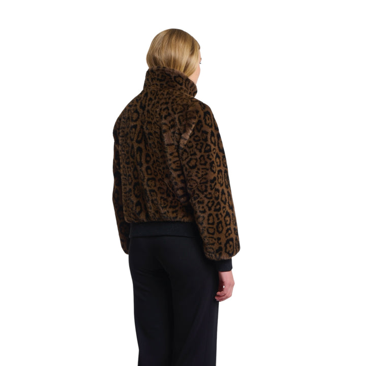 Rino & Pelle Ambra Short Faux Fur Jacket Leopard
