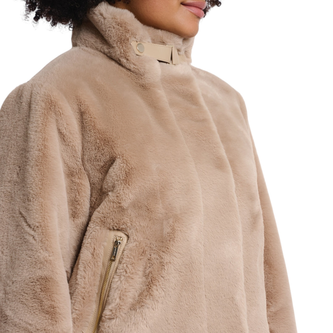 Rino & Pelle Ambra Short Faux Fur Jacket Oat