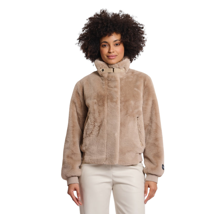 Rino & Pelle Ambra Short Faux Fur Jacket Oat
