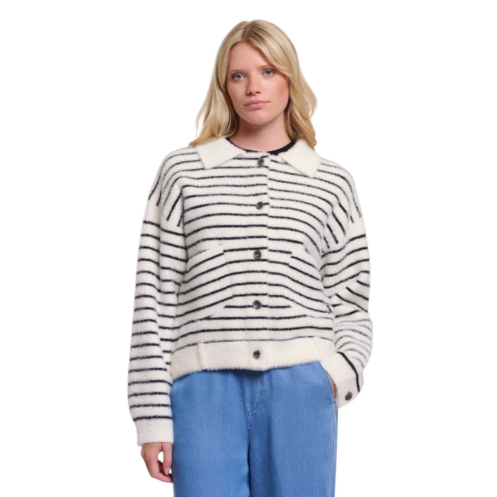 Rino & Pelle Bubbly Jacket Black & White Stripe