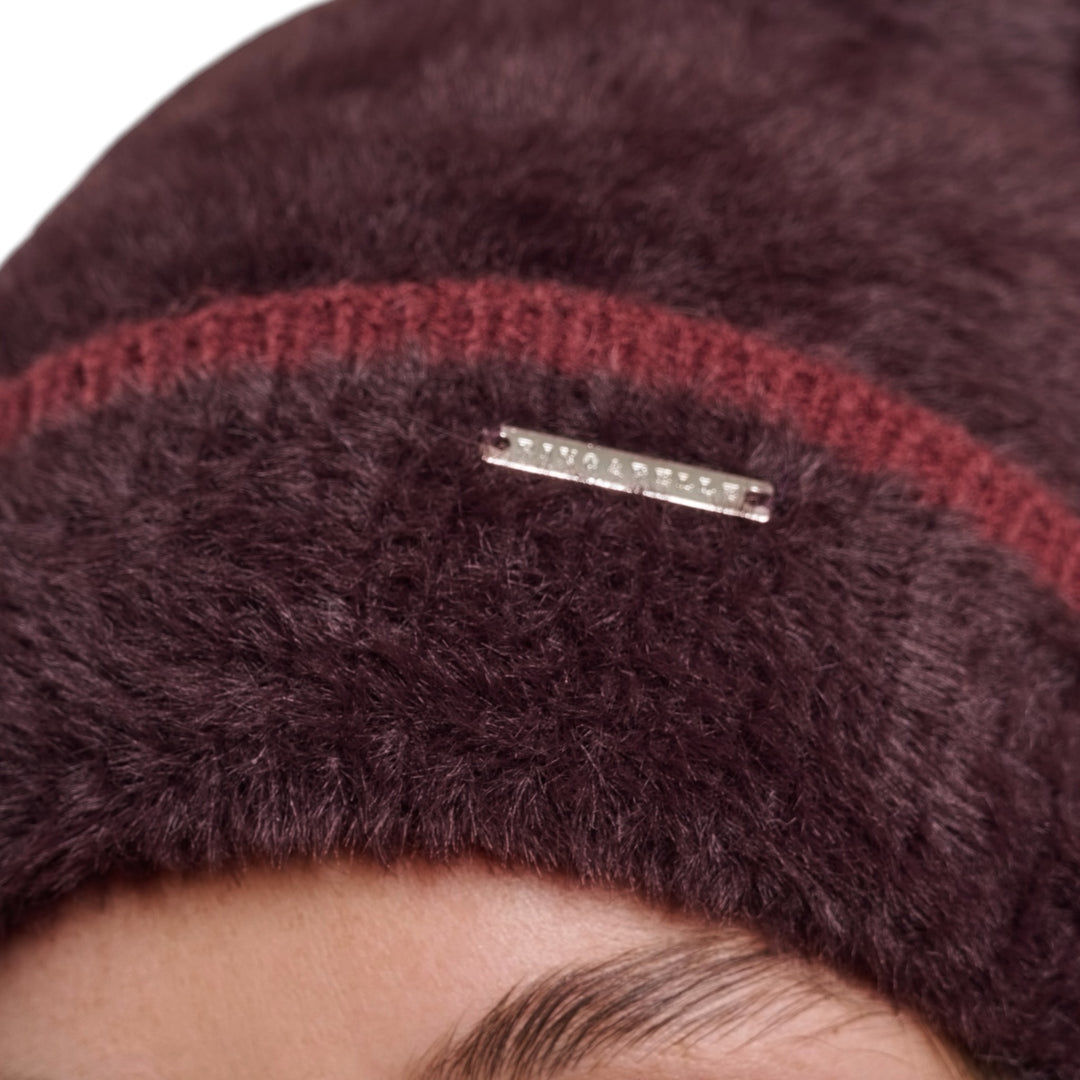 Rino & Pelle Connie Beanie Hat Fudge Sangria