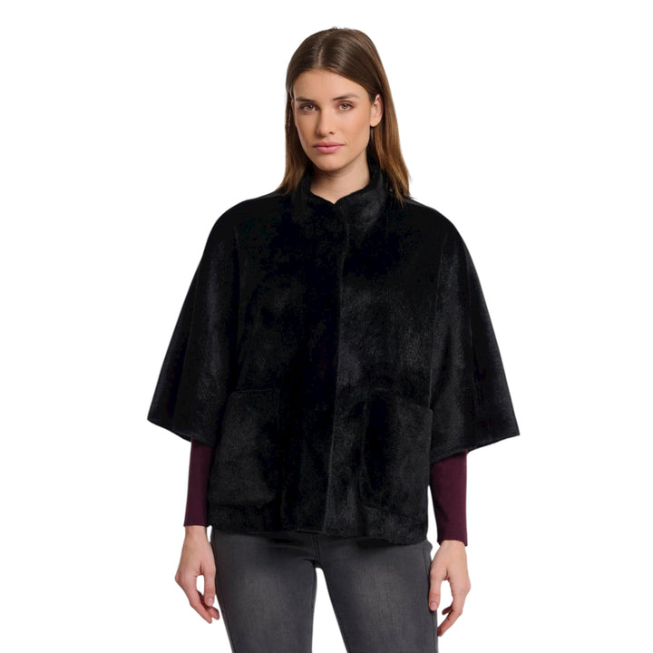 Rino & Pelle Dewi Faux Fur Cape Black