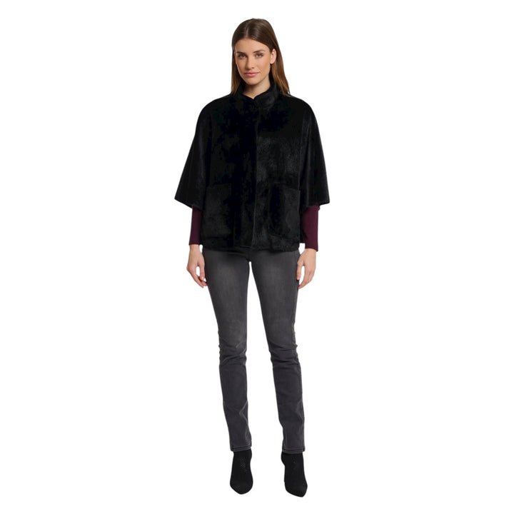 Rino & Pelle Dewi Faux Fur Cape Black