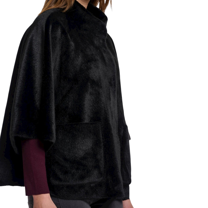 Rino & Pelle Dewi Faux Fur Cape Black