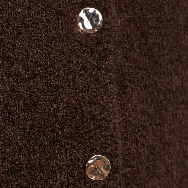 Rino & Pelle Elco Knitted Cape Dark Brown