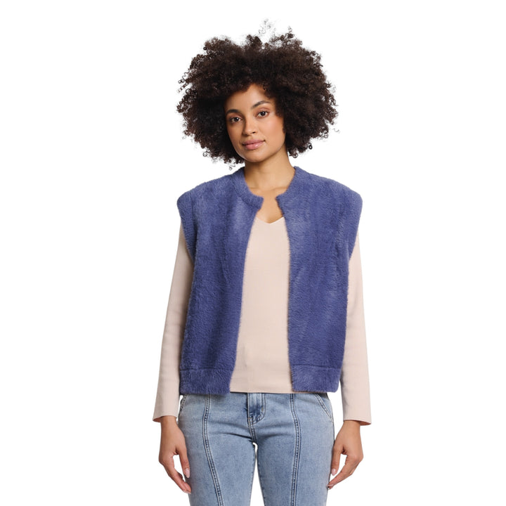 Rino & Pelle Elona Short Waistcoat Blue Shadow