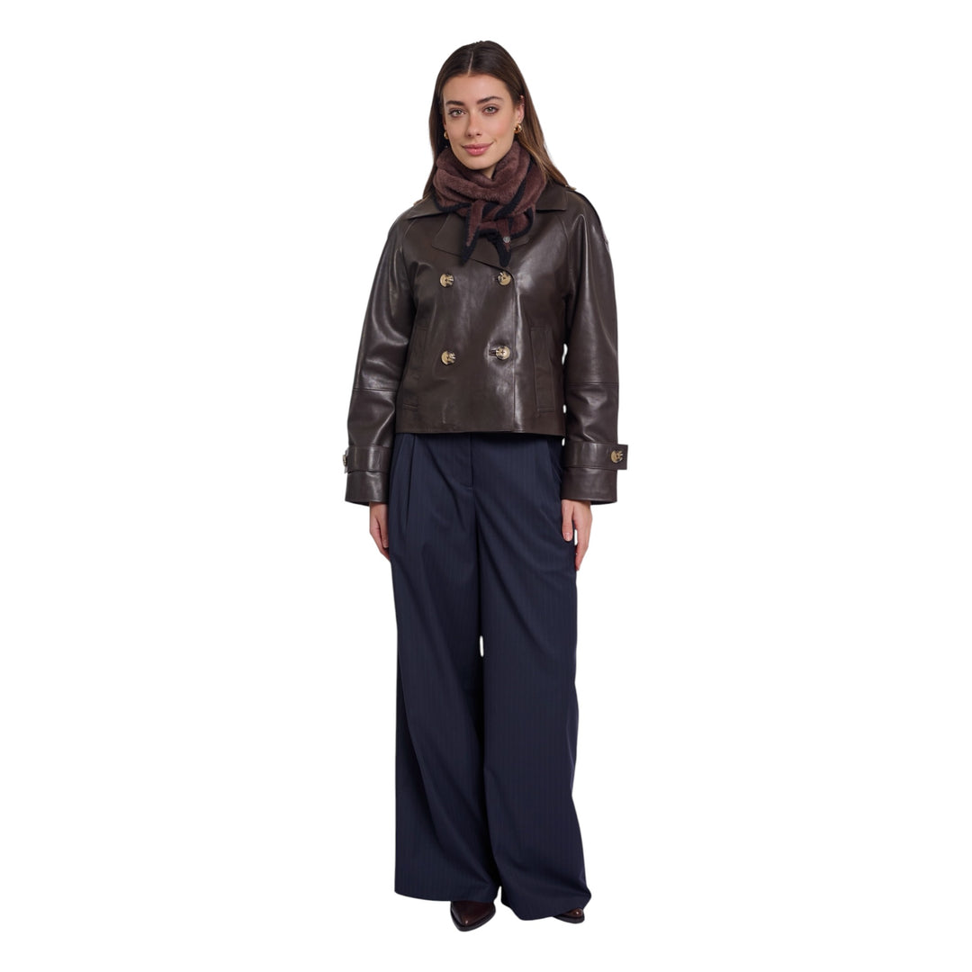 Rino & Pelle Heiko Triangle Scarf Coffee Black