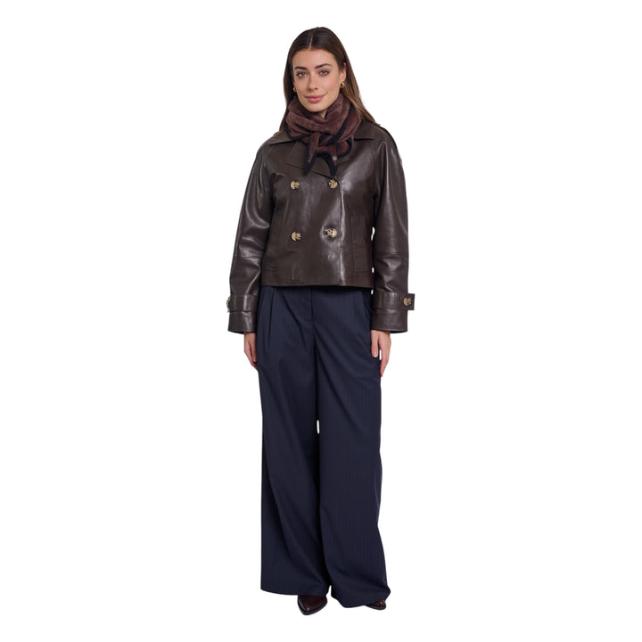 Rino & Pelle Heiko Triangle Scarf Coffee Black