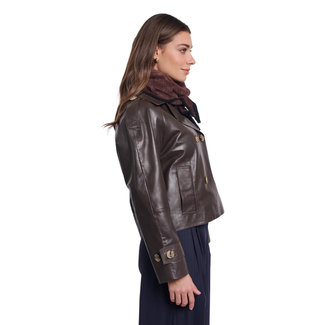 Rino & Pelle Heiko Triangle Scarf Coffee Black