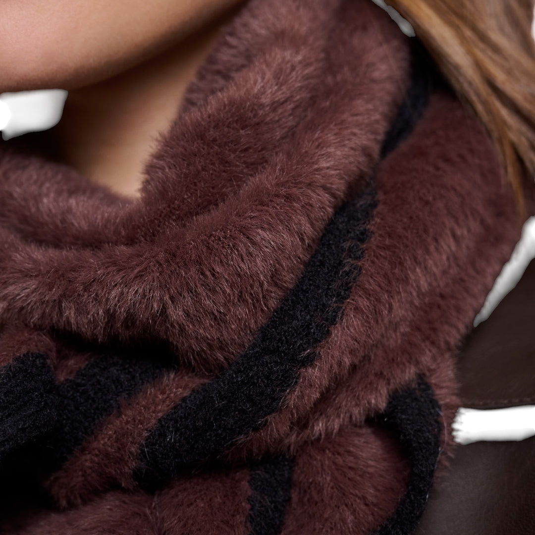 Rino & Pelle Heiko Triangle Scarf Coffee Black