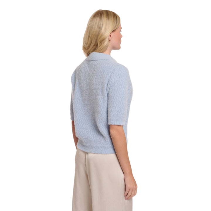 Rino & Pelle Moisa Open Neck Top Light Blue