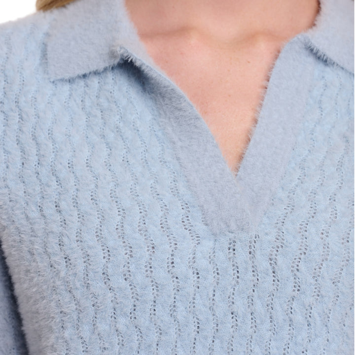 Rino & Pelle Moisa Open Neck Top Light Blue