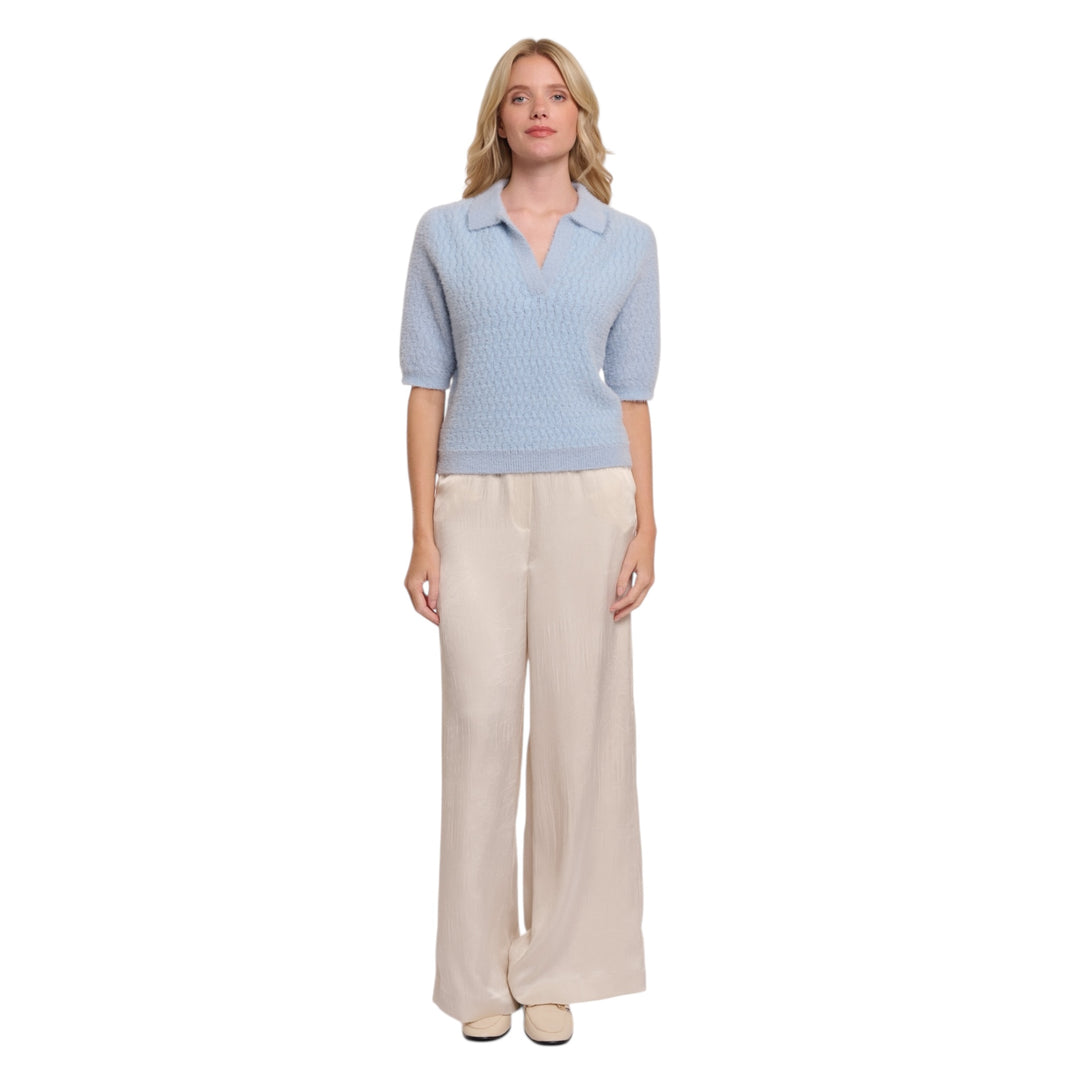 Rino & Pelle Moisa Open Neck Top Light Blue
