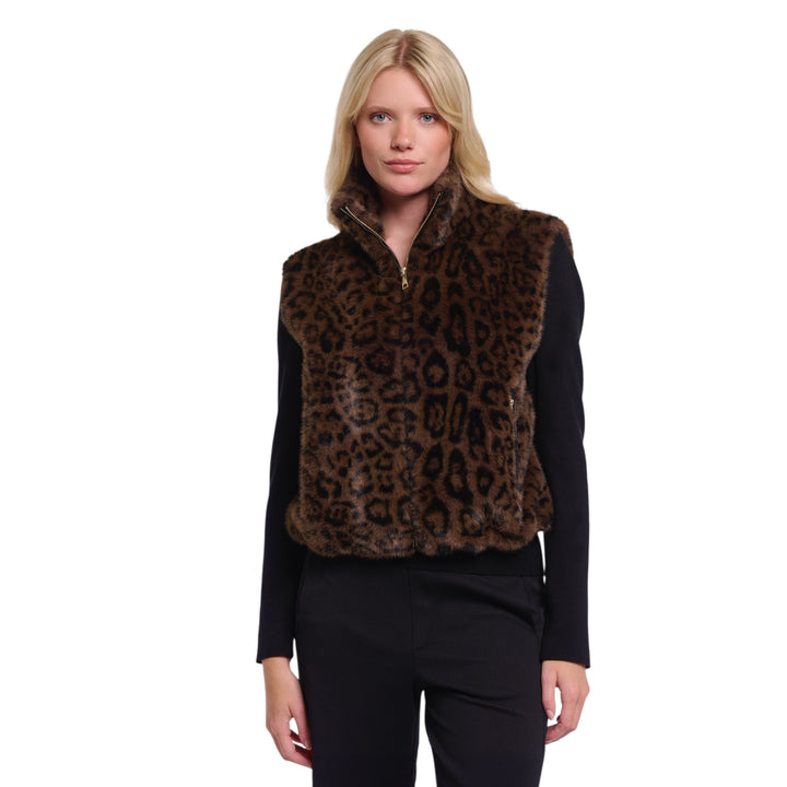 Rino & Pelle Nikki Short Waistcoat Leopard