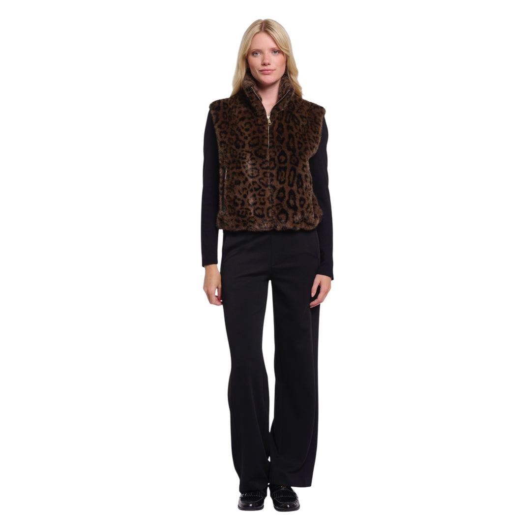 Rino & Pelle Nikki Short Waistcoat Leopard
